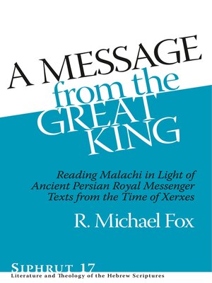 cover image of A Message from the Great King